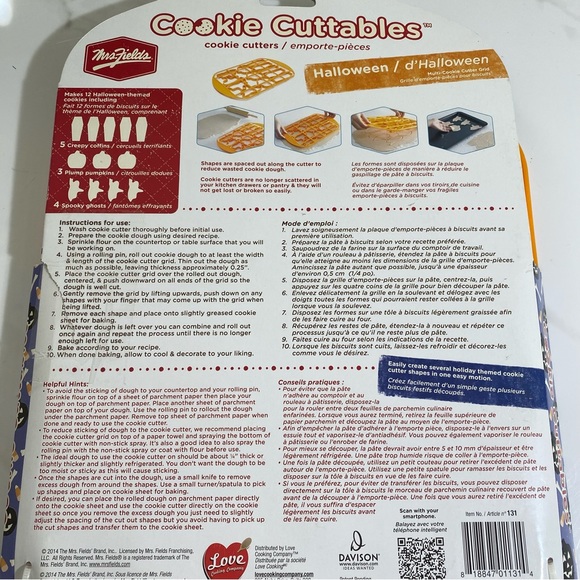 Mrs Fields Cookie Cuttables Halloween Theme Plastic Tray - Picture 6 of 11